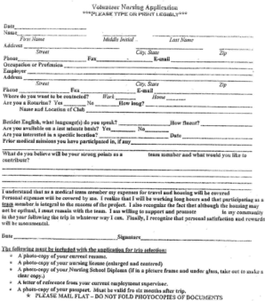 Rotary International Medical and Liability Forms