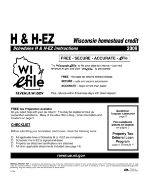 Wisconsin Homestead Credit Claim Form