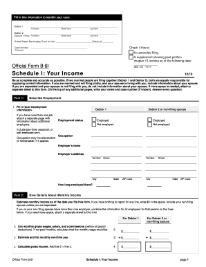 Schedule I: Your Income