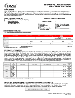 Benefits Enrollment Form