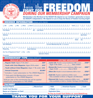 NAACP Membership Application Form