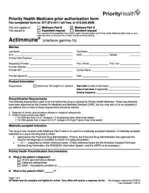 Priority Health Medicare Prior Authorization Form