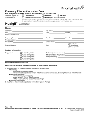 Pharmacy Prior Authorization Form