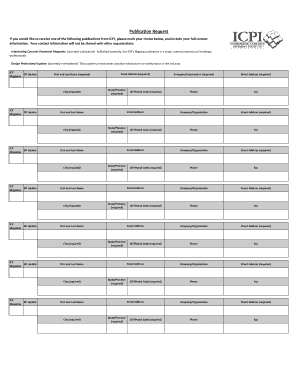 Publication Request Form