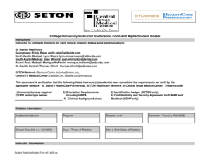 Instructor Verification Form