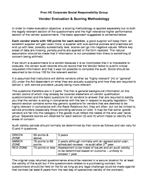 Vendor Evaluation & Scoring Methodology