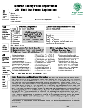 Monroe County Field Use Permit Application