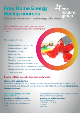 Home Energy Saving Course Registration Form