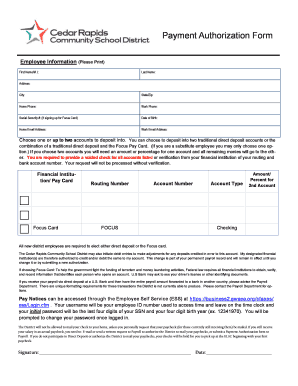 Payment Authorization Form