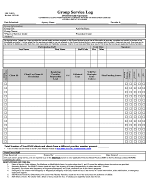 MH 214 Group Service Log