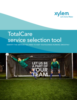 Xylem TotalCare Service Selection Tool