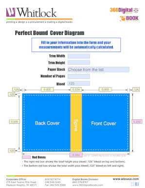 Perfect Bound Cover Diagram Form