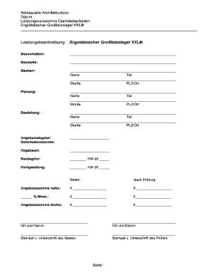 Leistungsverzeichnis Dachdeckarbeiten