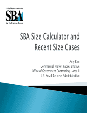 SBA Size Standards Tool