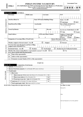 Indian Income Tax Return ITR-2