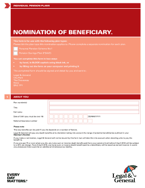 UK Pension Beneficiary Nomination Form