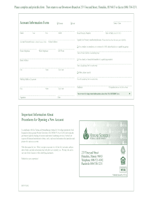 Account Information Form