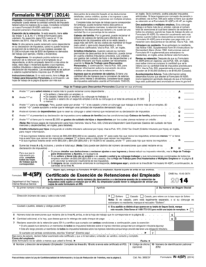 Formulario W-4(SP) (2014)