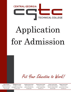 Application for Admission