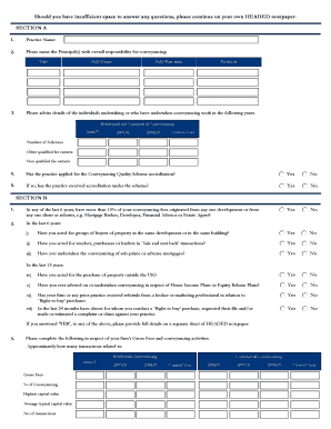 Supplementary Conveyancing Questionnaire
