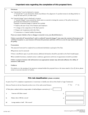 Solicitors Professional Indemnity Proposal Form