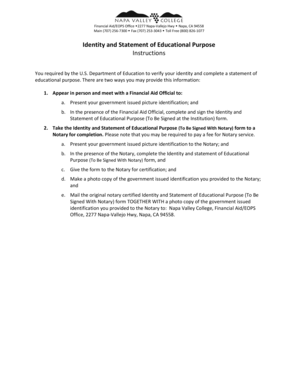 Identity and Statement of Educational Purpose