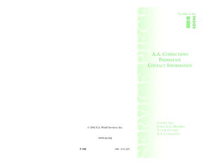 A.A. Corrections Prerelease Contact Form
