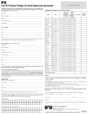 National College Fair Booth Registration Agreement