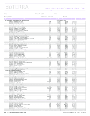 Wholesale Product Order Form