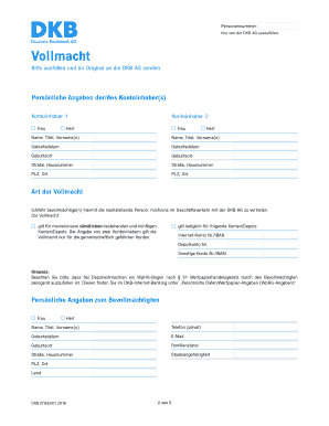Deutsche Vollmachtsformular