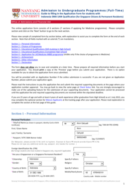 Undergraduate Application Form