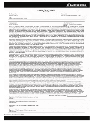 Power of Attorney for Bank Account