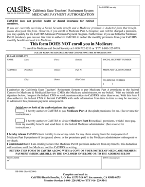 Medicare Payment Authorization Form