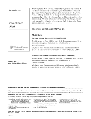 Compliance Alert for IRS Form Updates