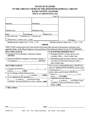 Illinois Mandatory Arbitration Order