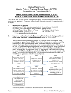 Customs clearance receipt - State of Washington Capital Projects Advisory - des wa