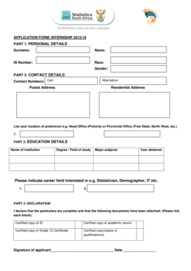 Internship Application Form