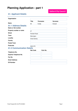 Planning Application Form