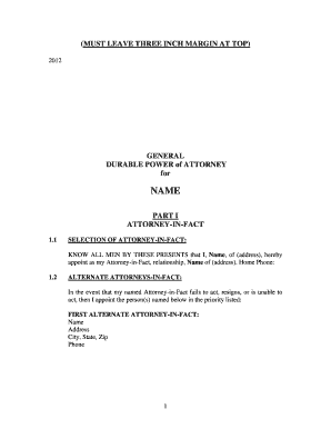 General Durable Power of Attorney
