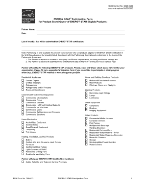ENERGY STAR Participation Form