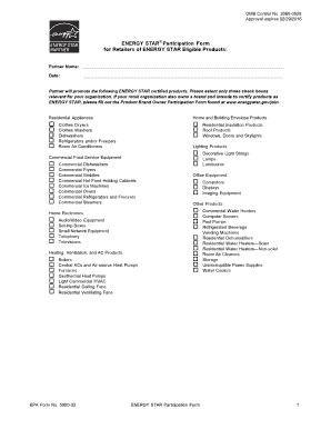 ENERGY STAR Retailer Participation Form