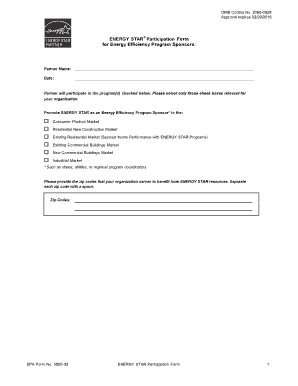 ENERGY STAR Participation Form