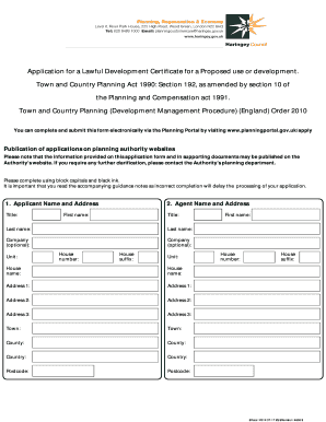 Application for a Lawful Development Certificate
