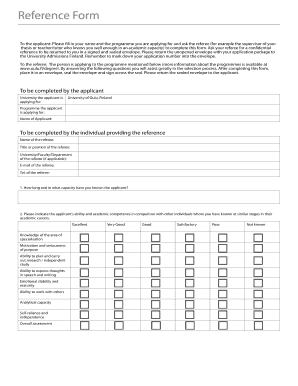 University of Oulu Reference Form