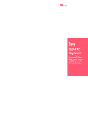 Westpac Travel Insurance Policy Document