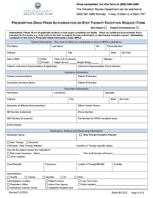 Prescription Drug Prior Authorization Form