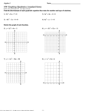 Algebra 2 Homework Worksheet