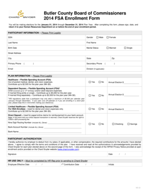Butler County FSA Enrollment Form