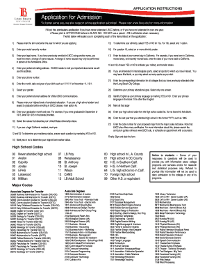 LBCC Admissions Application