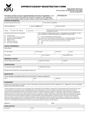 Apprenticeship Registration Form